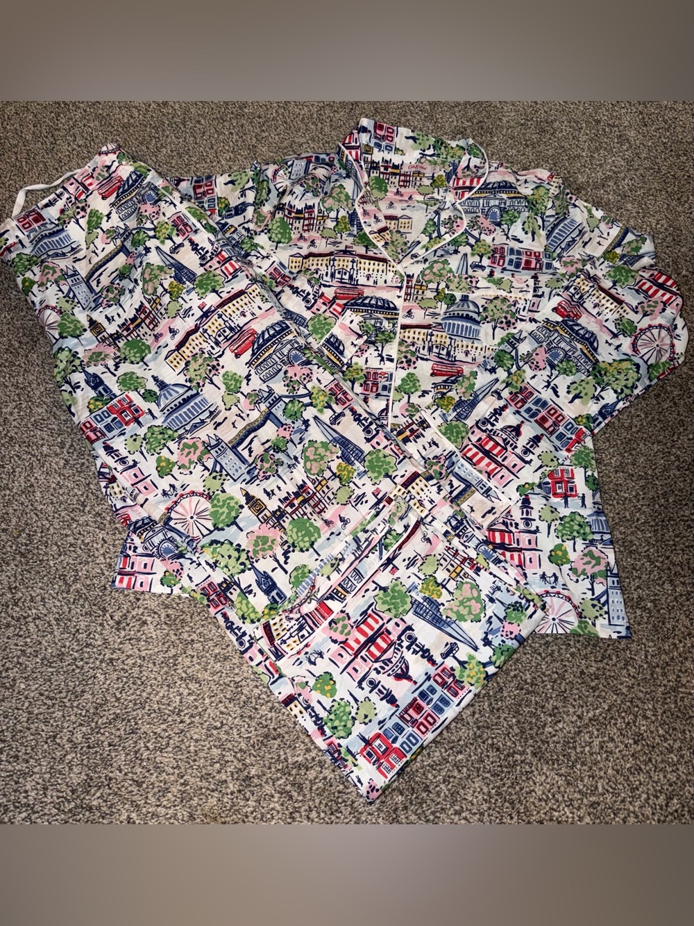 Women’s Cath Kidston London Print Cotton Pajama Set size M NWOT